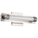 SATCO/NUVO Larissa 14 Inch LED Vanity 9W 576Lm 3000K 90 CRI 120-277V Brushed Nickel Finish Opaque Glass (62-2381)