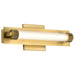 SATCO/NUVO Larissa 14 Inch LED Vanity 9W 576Lm 3000K 90 CRI 120-277V Vintage Brass Finish Opaque Glass (62-2382)