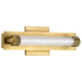 SATCO/NUVO Larissa 14 Inch LED Vanity 9W 576Lm 3000K 90 CRI 120-277V Vintage Brass Finish Opaque Glass (62-2382)