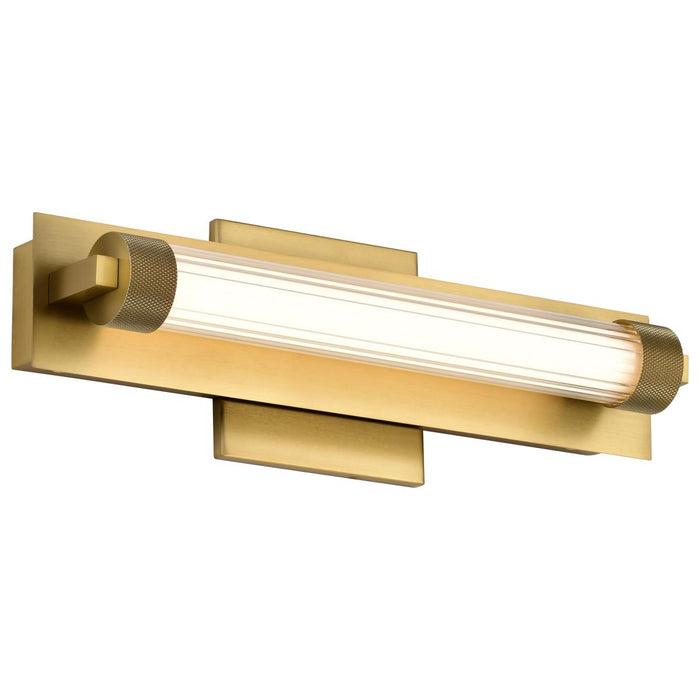 SATCO/NUVO Larissa 14 Inch LED Vanity 9W 576Lm 3000K 90 CRI 120-277V Vintage Brass Finish Opaque Glass (62-2382)