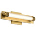 SATCO/NUVO Larissa 14 Inch LED Vanity 9W 576Lm 3000K 90 CRI 120-277V Vintage Brass Finish Opaque Glass (62-2382)