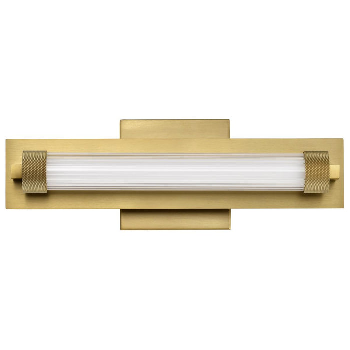 SATCO/NUVO Larissa 14 Inch LED Vanity 9W 576Lm 3000K 90 CRI 120-277V Vintage Brass Finish Opaque Glass (62-2382)