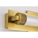 SATCO/NUVO Larissa 14 Inch LED Vanity 9W 576Lm 3000K 90 CRI 120-277V Vintage Brass Finish Opaque Glass (62-2382)