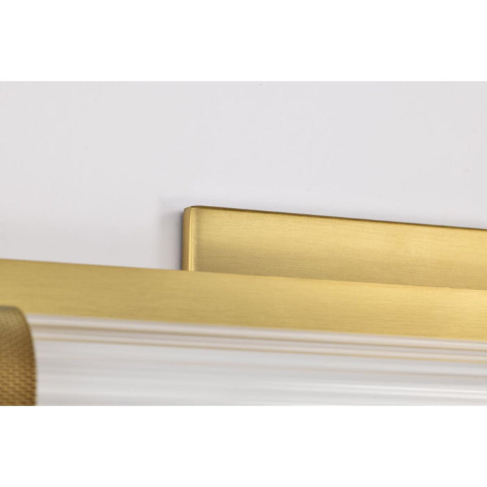 SATCO/NUVO Larissa 14 Inch LED Vanity 9W 576Lm 3000K 90 CRI 120-277V Vintage Brass Finish Opaque Glass (62-2382)