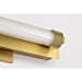 SATCO/NUVO Larissa 14 Inch LED Vanity 9W 576Lm 3000K 90 CRI 120-277V Vintage Brass Finish Opaque Glass (62-2382)