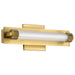 SATCO/NUVO Larissa 14 Inch LED Vanity 9W 576Lm 3000K 90 CRI 120-277V Vintage Brass Finish Opaque Glass (62-2382)