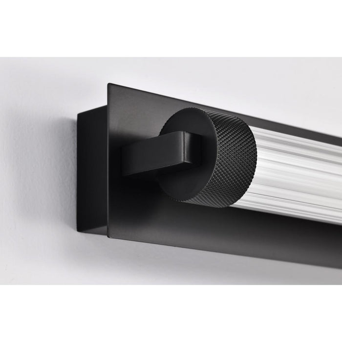 SATCO/NUVO Larissa 24 Inch LED Vanity 13W 810Lm 3000K 90 CRI 120-277V Black Finish Opaque Glass (62-2385)