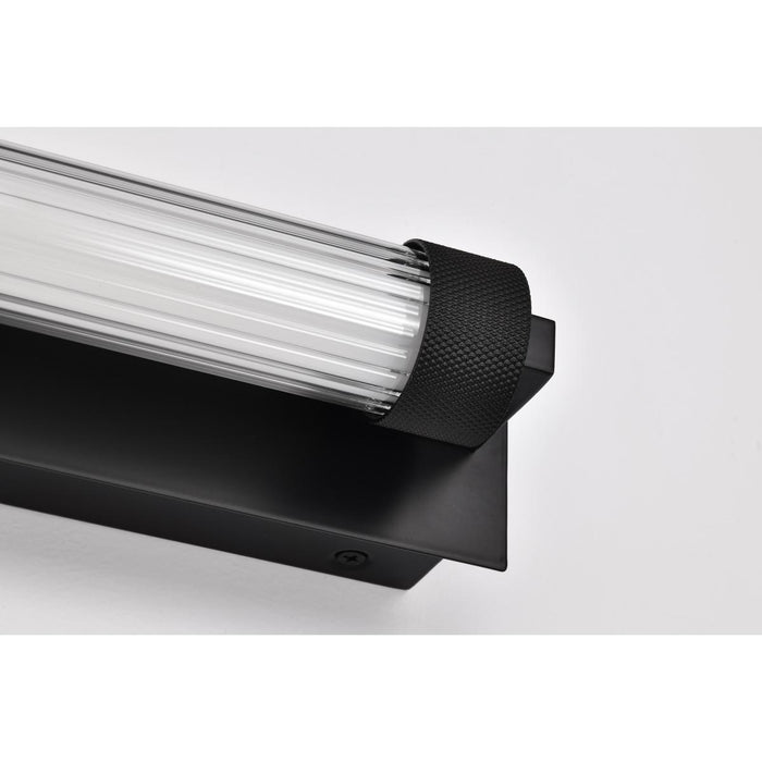 SATCO/NUVO Larissa 24 Inch LED Vanity 13W 810Lm 3000K 90 CRI 120-277V Black Finish Opaque Glass (62-2385)