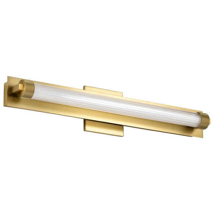 SATCO/NUVO Larissa 24 Inch LED Vanity 13W 810Lm 3000K 90 CRI 120-277V Vintage Brass Finish Opaque Glass (62-2387)