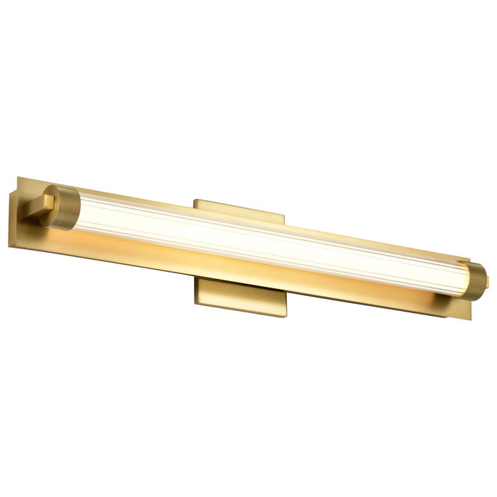 SATCO/NUVO Larissa 24 Inch LED Vanity 13W 810Lm 3000K 90 CRI 120-277V Vintage Brass Finish Opaque Glass (62-2387)