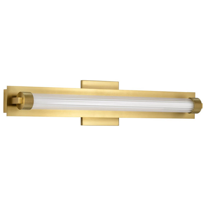 SATCO/NUVO Larissa 24 Inch LED Vanity 13W 810Lm 3000K 90 CRI 120-277V Vintage Brass Finish Opaque Glass (62-2387)