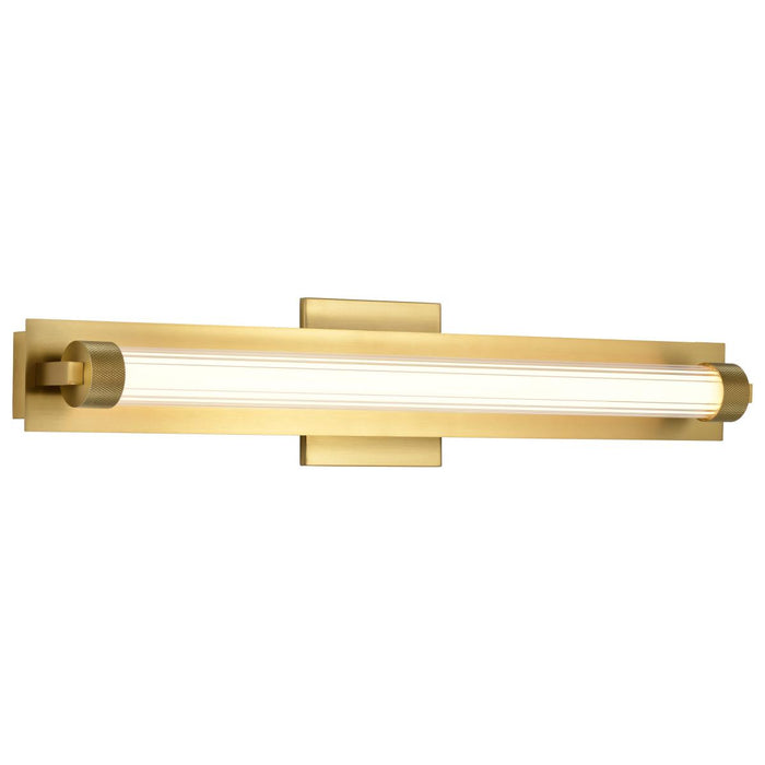 SATCO/NUVO Larissa 24 Inch LED Vanity 13W 810Lm 3000K 90 CRI 120-277V Vintage Brass Finish Opaque Glass (62-2387)