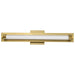 SATCO/NUVO Larissa 24 Inch LED Vanity 13W 810Lm 3000K 90 CRI 120-277V Vintage Brass Finish Opaque Glass (62-2387)
