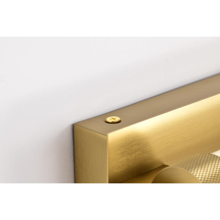 SATCO/NUVO Larissa 24 Inch LED Vanity 13W 810Lm 3000K 90 CRI 120-277V Vintage Brass Finish Opaque Glass (62-2387)