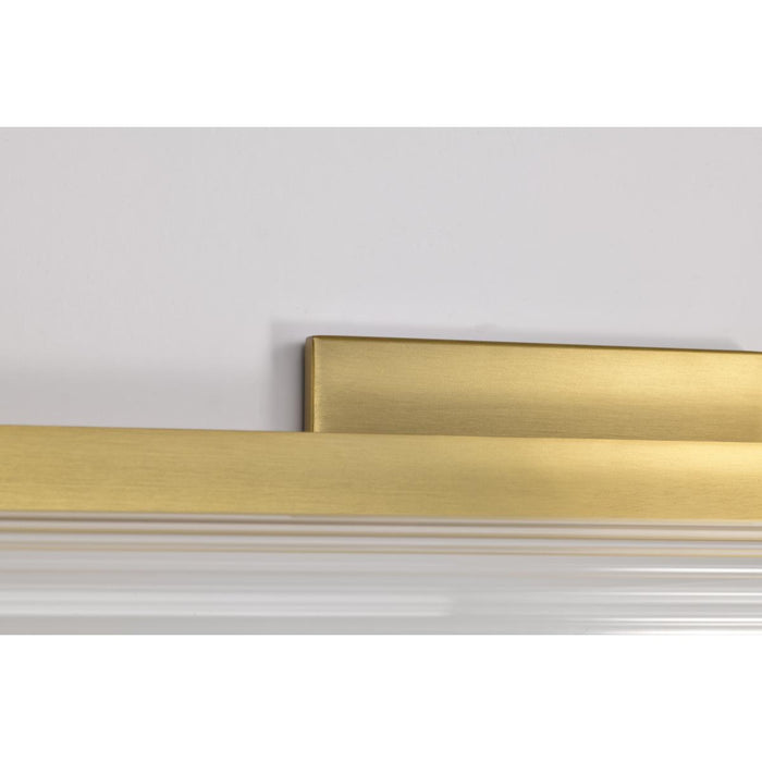 SATCO/NUVO Larissa 24 Inch LED Vanity 13W 810Lm 3000K 90 CRI 120-277V Vintage Brass Finish Opaque Glass (62-2387)