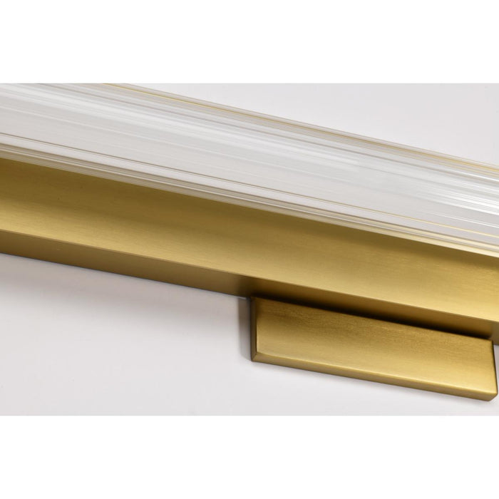 SATCO/NUVO Larissa 24 Inch LED Vanity 13W 810Lm 3000K 90 CRI 120-277V Vintage Brass Finish Opaque Glass (62-2387)