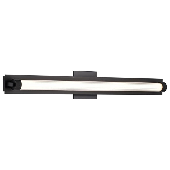 SATCO/NUVO Larissa 32 Inch LED Vanity 19W 1170Lm 3000K 90 CRI 120-277V Black Finish Opaque Glass (62-2390)