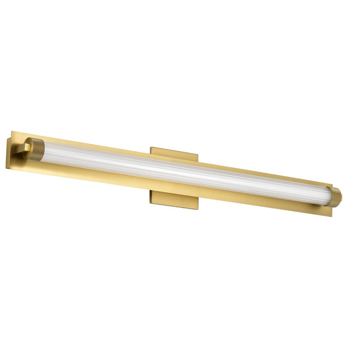 SATCO/NUVO Larissa 32 Inch LED Vanity 19W 1170Lm 3000K 90 CRI 120-277V Vintage Brass Finish Opaque Glass (62-2392)