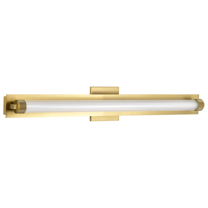 SATCO/NUVO Larissa 32 Inch LED Vanity 19W 1170Lm 3000K 90 CRI 120-277V Vintage Brass Finish Opaque Glass (62-2392)