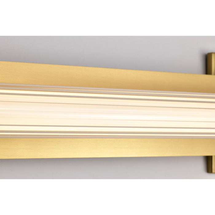 SATCO/NUVO Larissa 32 Inch LED Vanity 19W 1170Lm 3000K 90 CRI 120-277V Vintage Brass Finish Opaque Glass (62-2392)