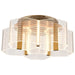 SATCO/NUVO Kenzo LED 5-Light Flush Mount 34W 3000K 90 CRI Vintage Brass Finish Light Guide Panel (62-2401)