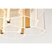 SATCO/NUVO Kenzo LED 5-Light Flush Mount 34W 3000K 90 CRI Vintage Brass Finish Light Guide Panel (62-2401)