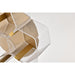 SATCO/NUVO Kenzo LED 5-Light Flush Mount 34W 3000K 90 CRI Vintage Brass Finish Light Guide Panel (62-2401)