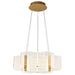 SATCO/NUVO Kenzo LED 6-Light Chandelier 44W 3000K 90 CRI Polished Anodized Bronze Finish Light Guide Panel (62-2403)