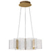 SATCO/NUVO Kenzo LED 6-Light Chandelier 44W 3000K 90 CRI Polished Anodized Bronze Finish Light Guide Panel (62-2403)