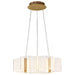 SATCO/NUVO Kenzo LED 6-Light Chandelier 44W 3000K 90 CRI Polished Anodized Bronze Finish Light Guide Panel (62-2403)