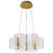 SATCO/NUVO Kenzo LED 6-Light Chandelier 44W 3000K 90 CRI Polished Anodized Bronze Finish Light Guide Panel (62-2403)