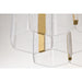 SATCO/NUVO Kenzo LED 6-Light Chandelier 44W 3000K 90 CRI Polished Anodized Bronze Finish Light Guide Panel (62-2403)
