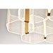 SATCO/NUVO Kenzo LED 6-Light Chandelier 44W 3000K 90 CRI Polished Anodized Bronze Finish Light Guide Panel (62-2403)