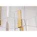 SATCO/NUVO Kenzo LED 6-Light Chandelier 44W 3000K 90 CRI Polished Anodized Bronze Finish Light Guide Panel (62-2403)