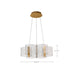 SATCO/NUVO Kenzo LED 6-Light Chandelier 44W 3000K 90 CRI Polished Anodized Bronze Finish Light Guide Panel (62-2403)