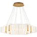 SATCO/NUVO Kenzo LED 12-Light Chandelier 85W 3000K 90 CRI Polished Anodized Bronze Finish Light Guide Panel (62-2404)