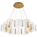 SATCO/NUVO Kenzo LED 12-Light Chandelier 85W 3000K 90 CRI Polished Anodized Bronze Finish Light Guide Panel (62-2404)