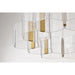SATCO/NUVO Kenzo LED 12-Light Chandelier 85W 3000K 90 CRI Polished Anodized Bronze Finish Light Guide Panel (62-2404)
