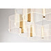 SATCO/NUVO Kenzo LED 12-Light Chandelier 85W 3000K 90 CRI Polished Anodized Bronze Finish Light Guide Panel (62-2404)