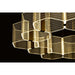 SATCO/NUVO Kenzo LED 12-Light Chandelier 85W 3000K 90 CRI Polished Anodized Bronze Finish Light Guide Panel (62-2404)