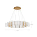 SATCO/NUVO Kenzo LED 12-Light Chandelier 85W 3000K 90 CRI Polished Anodized Bronze Finish Light Guide Panel (62-2404)