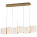 SATCO/NUVO Kenzo LED 6-Light Island Pendant 34W 3000K 90 CRI Polished Anodized Bronze Finish Light Guide Panel (62-2405)