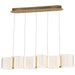 SATCO/NUVO Kenzo LED 6-Light Island Pendant 34W 3000K 90 CRI Polished Anodized Bronze Finish Light Guide Panel (62-2405)