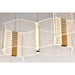 SATCO/NUVO Kenzo LED 6-Light Island Pendant 34W 3000K 90 CRI Polished Anodized Bronze Finish Light Guide Panel (62-2405)