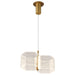SATCO/NUVO Kenzo LED 2-Light Mini Pendant 12W 3000K 90 CRI Polished Anodized Bronze Finish Light Guide Panel (62-2406)