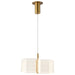 SATCO/NUVO Kenzo LED 2-Light Mini Pendant 12W 3000K 90 CRI Polished Anodized Bronze Finish Light Guide Panel (62-2406)