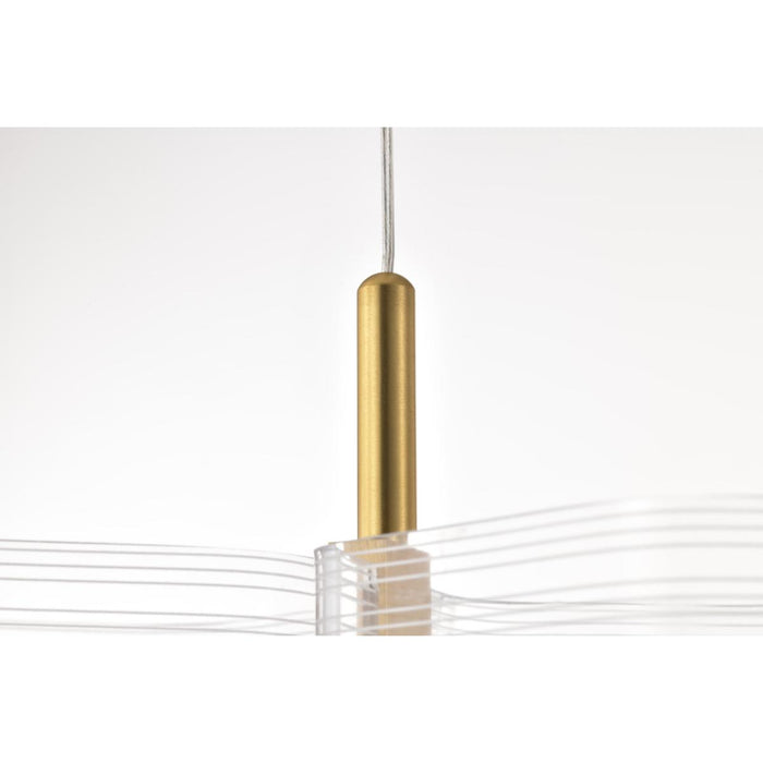 SATCO/NUVO Kenzo LED 2-Light Mini Pendant 12W 3000K 90 CRI Polished Anodized Bronze Finish Light Guide Panel (62-2406)