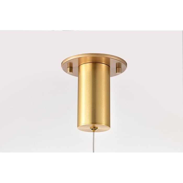 SATCO/NUVO Kenzo LED 2-Light Mini Pendant 12W 3000K 90 CRI Polished Anodized Bronze Finish Light Guide Panel (62-2406)