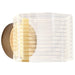 SATCO/NUVO Kenzo LED 1-Light Wall Sconce 6W 3000K 90 CRI Vintage Brass Finish Light Guide Panel (62-2407)