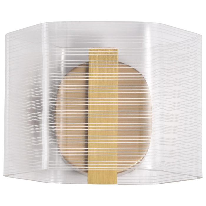 SATCO/NUVO Kenzo LED 1-Light Wall Sconce 6W 3000K 90 CRI Vintage Brass Finish Light Guide Panel (62-2407)